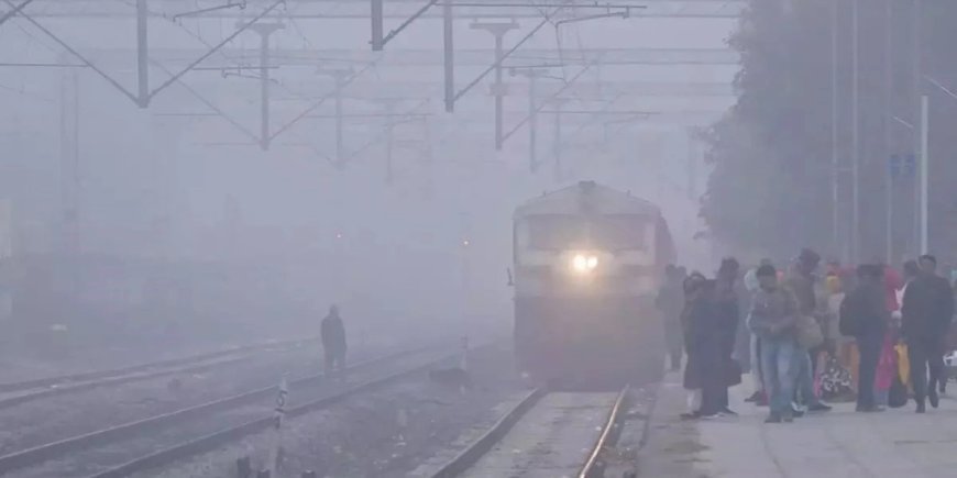 The speed of trains has slowed down in winter season, passengers have to wait for hours at the station